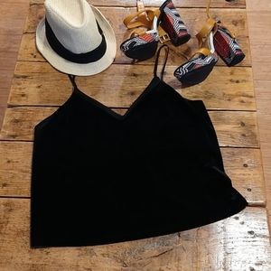 Free Press Velvet Crop Top | Medium